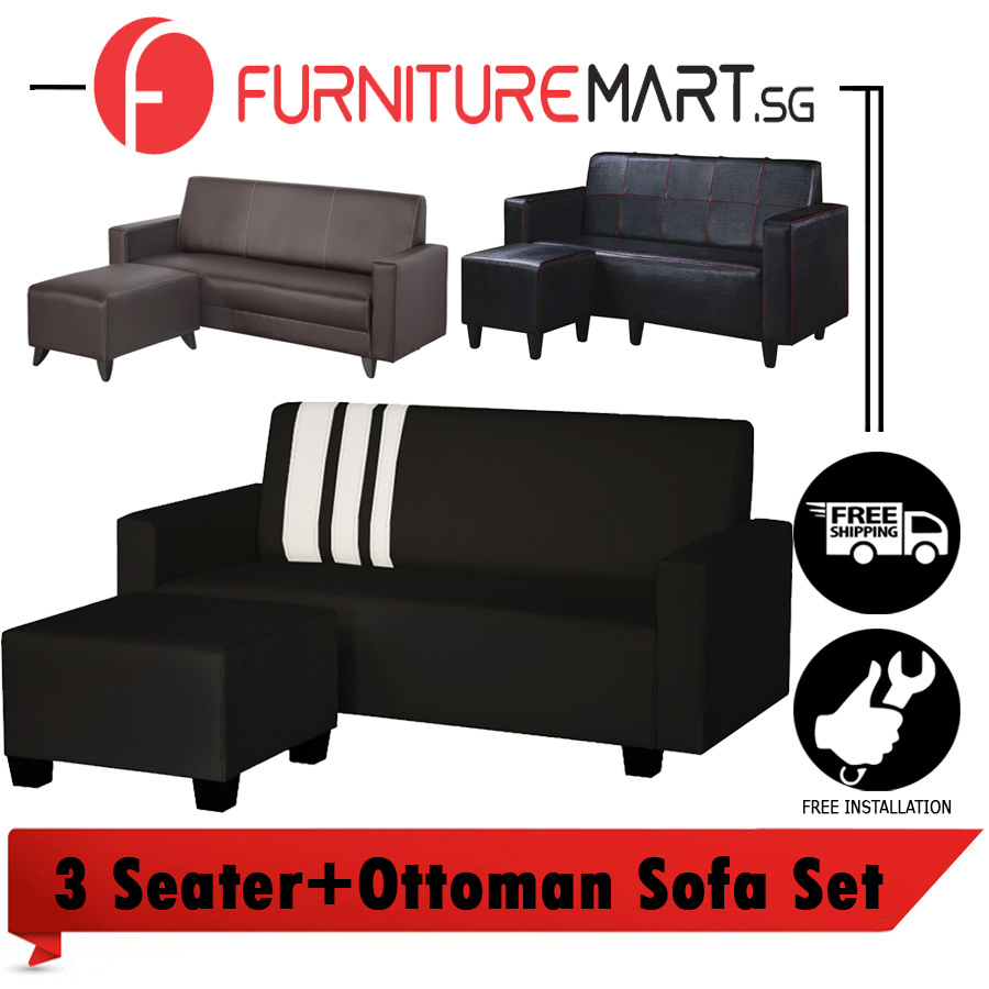 Qoo10 Lowest Price 3 Seater Ottoman Sofa Set Free Delivery Free Installati Furniture Deco