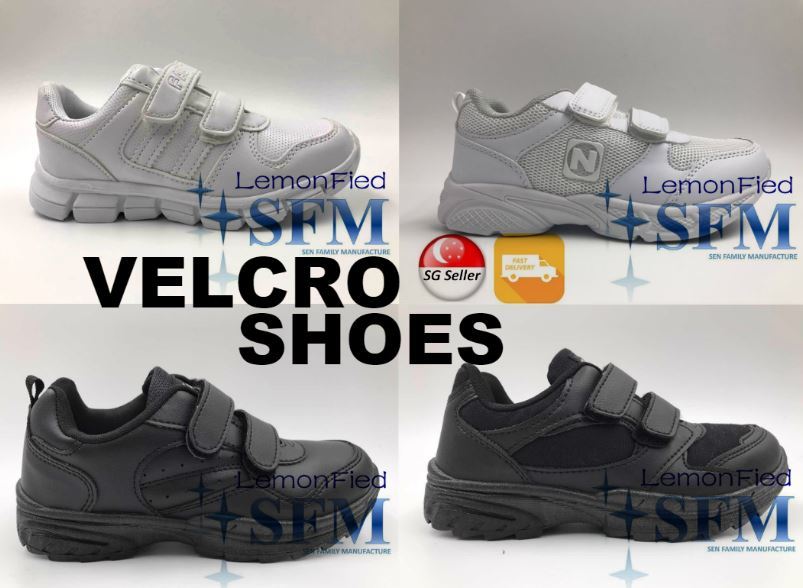 SG LOCAL ] School Shoes Velcro Designs 