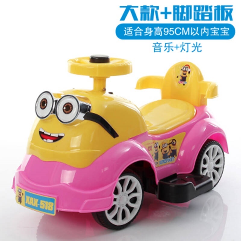 Children Twist Car Baby Scooter 1 3 Year Old Girl Swing Help Car Toy Car Large Yellow Pedal Music