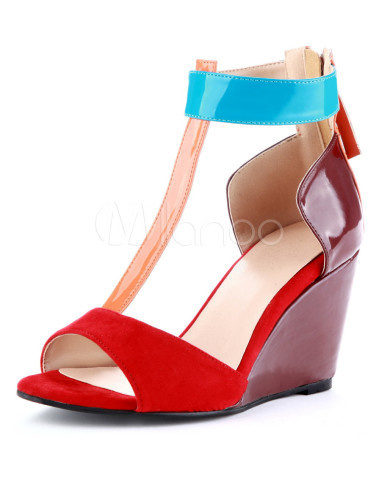 multi color open toe heels
