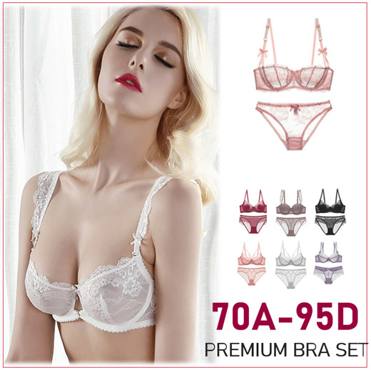 Qoo10 - Premium Bra setsPlus Size 70A to 95DLace braPush up brasexy  lingerie : Underwear/Socks