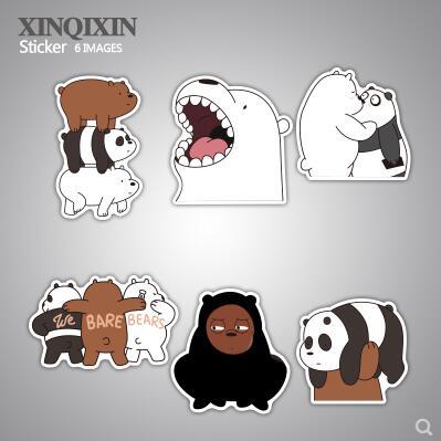 Qoo We Bare Bears We Naked Bear Cartoon Doodle Luggage Sticker My Xxx Hot Girl