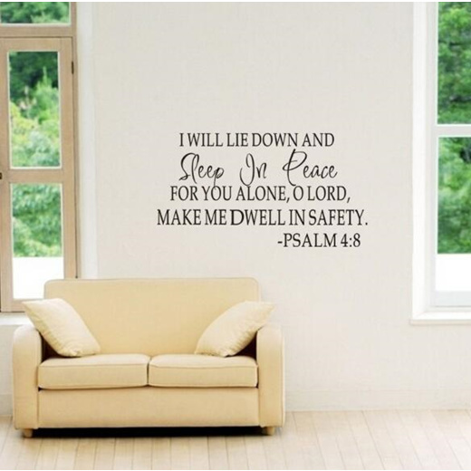 Qoo10 Sleep In Peace Bible Verse Decor Vinyl Wall Decal Quote Sticker Inspir Household Bedd