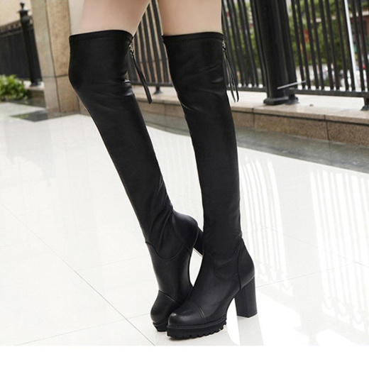 Qoo10 - Female College Student Winter Boots Year-end Party Gathering ...