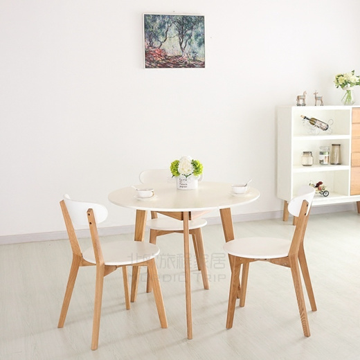 Qoo10 Radius Nordic Pure Solid Wood, Round Dining Table Ikea India
