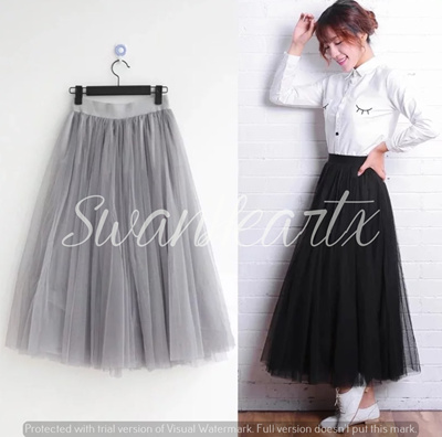 chiffon tulle skirt