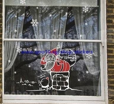 Qoo10 Aika Wall Stickers Shop Window Snowflake Christmas