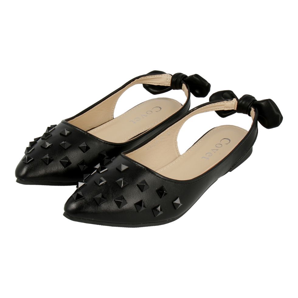 pointed studded flats
