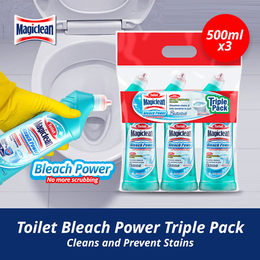 ★Triple Pack- Magiclean Toilet Bleach Power★ (500mlx3)