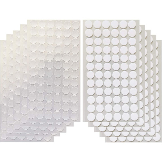 VELCRO Brand Dots With Adhesive White | 200 Pk | 3/4 Circles | Sticky Back  Round Hook And Loop Closures For Organizing, Arts And Crafts, School