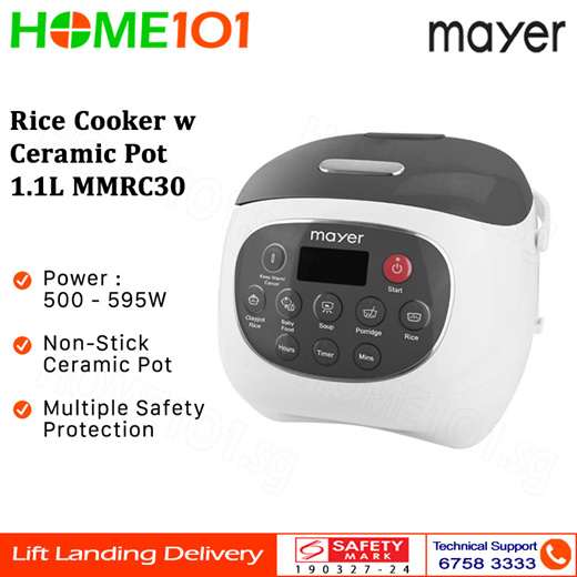 Mayer electric cooker with ceramic online pot