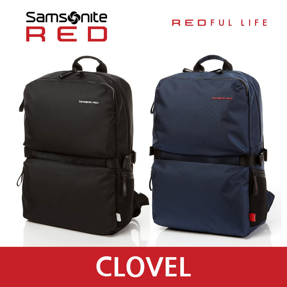 samsonite red clovel backpack