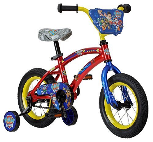 paw patrol bike with training wheels