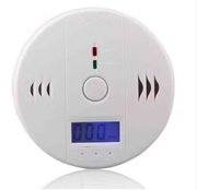 [1+1}2pcs Carbon monoxide detector with white LCD screen alarm