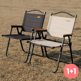 밴프 1+1 아델 로우체어 특대형 [ 2 color ]  감성캠핑 캠핑의자 릴렉스체어 낚시의자 차박용품