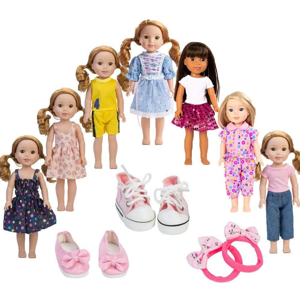 shoes light cream for 14/" Wellie Wishers doll American Girl accessories clothes