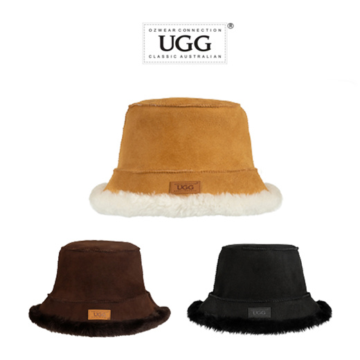 Qoo10 - 23FW Australian Ugg Ozwear Reversible Bucket Fleece Hat ...