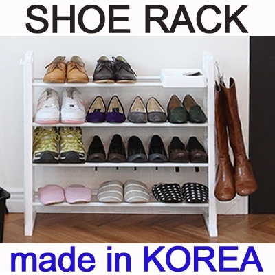 shoe rack in store