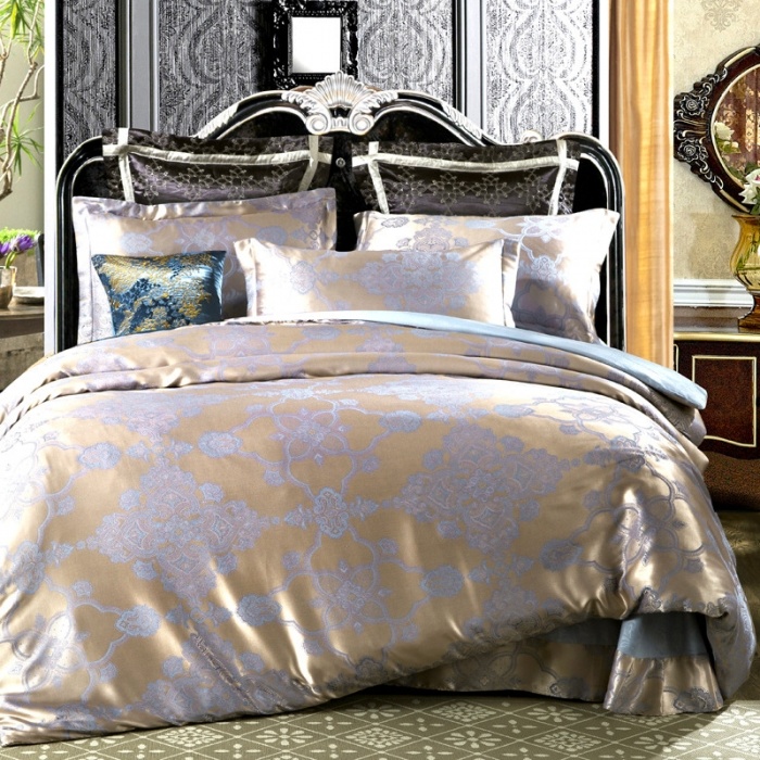 Qoo10 Luxury Jacquard Duvet Cover Bedding Pillowcase Ruffle