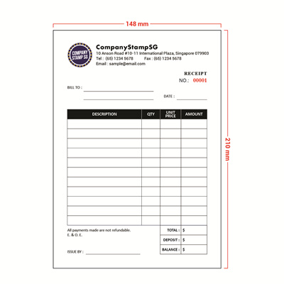 qoo10 a4 receipt book stationery supplies