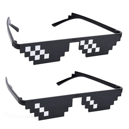 Unisex 8 Bit Pixel With IT Thug Life Deal Eyewear Sunglasses Eye Glasses Fashion