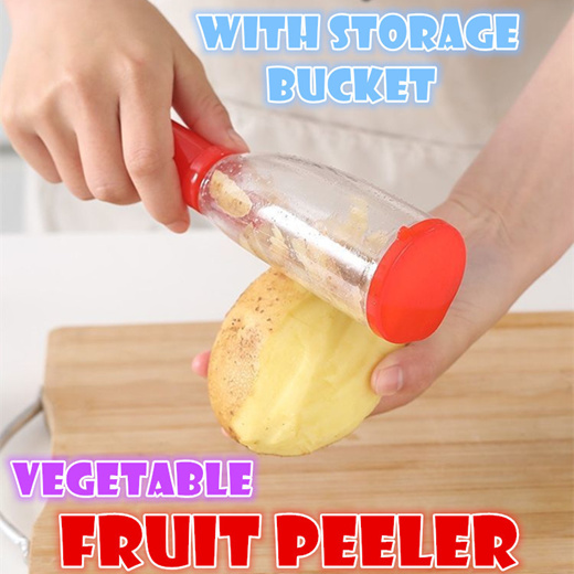 Storage Type Fruit Peeler Scraper with Storage Box Peeler Comes with Trash  Bin Peeler - AliExpress