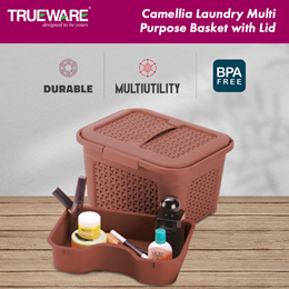 Camellia Laundry Basket With Lid |Storage|Multi -Purpose Basket
