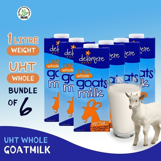 Qoo10 - 📣 Bundle Of 6 - Delamere Dairy UHT Whole Goats Milk 1 Litre ...