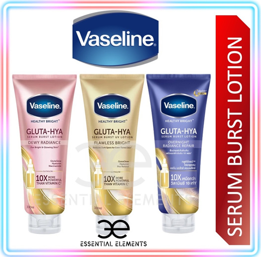 Buy Vaseline Gluta-Hya Serum Burst UV Lotion Flawless Bright – Coccibeauty