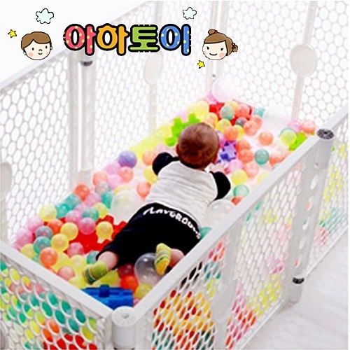 colorful baby play yard