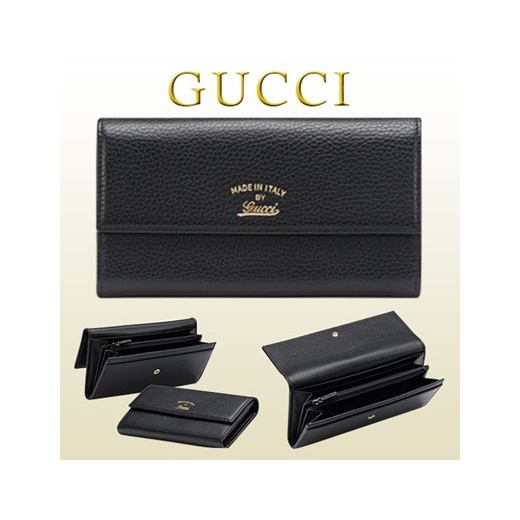 Qoo10 グッチ Gucci 長財布ブラック Bag Wallet