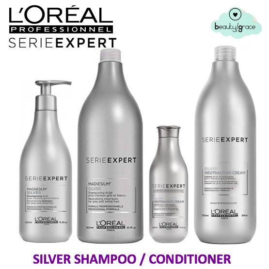 Qoo10 Loreal Professional Serie Expert Silver Shampoo 500ml 1500ml For Bl Hair Care