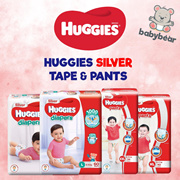 【🏆 Huggies Silver Diaper 🏆】● Tape and Pants ● Size M to XXL ● Authorised Reseller