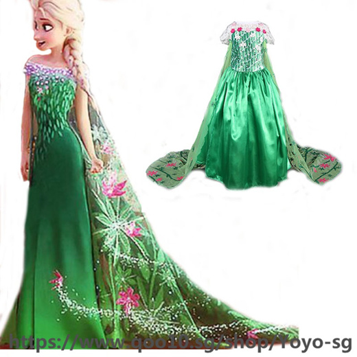 anna frozen dress green
