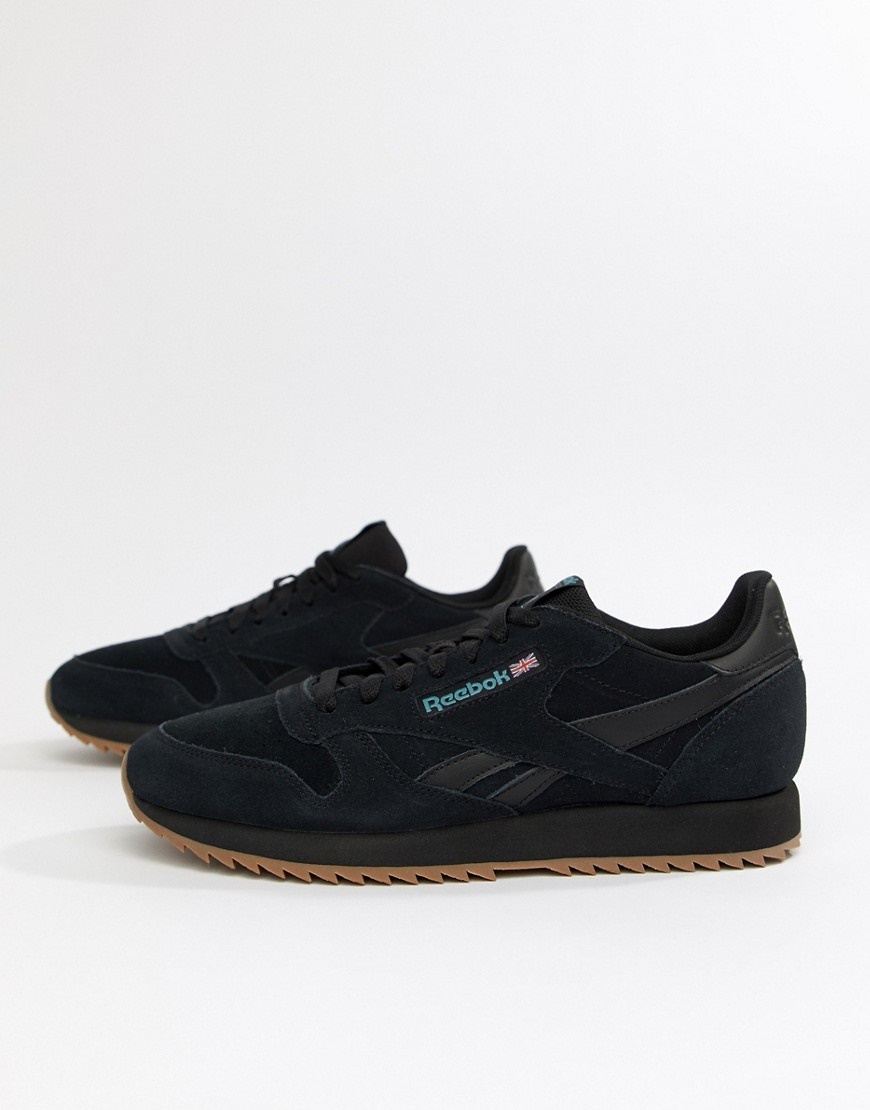 reebok suede black