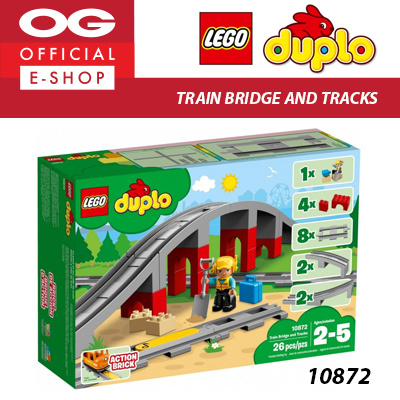 lego duplo train bridge and tracks