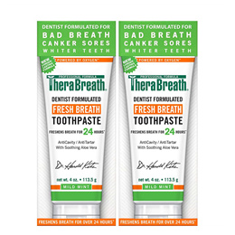 테라 브레스 치약 113.5g 2팩 마일드 민트 TheraBreath Fresh Breath Toothpaste Mild Mint Flavor 4 Ounce Tube (Pack