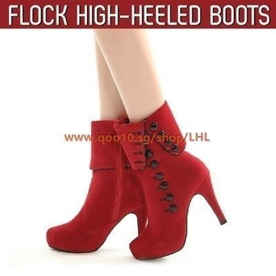 red heel boots cheap