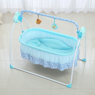 Electric Baby Bassinet Cradle Swing Rocking Music Remoter Control Sleeping Basket Bed Crib For Newbo