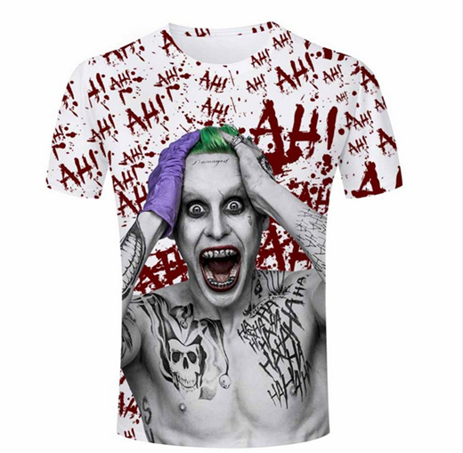 Qoo10 - Suicide Squad Joker Harley Quinn T Shirt Men Women 3D T-Shirt :  Women'S Clothing