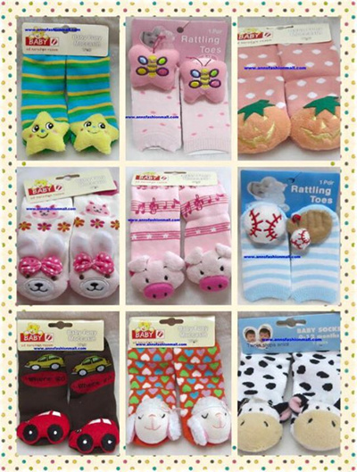 Qoo10 Cute Baby Rattle Socks Baby Socks Singapore Seller Ready