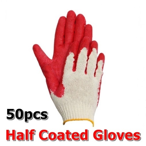 half coated gloves