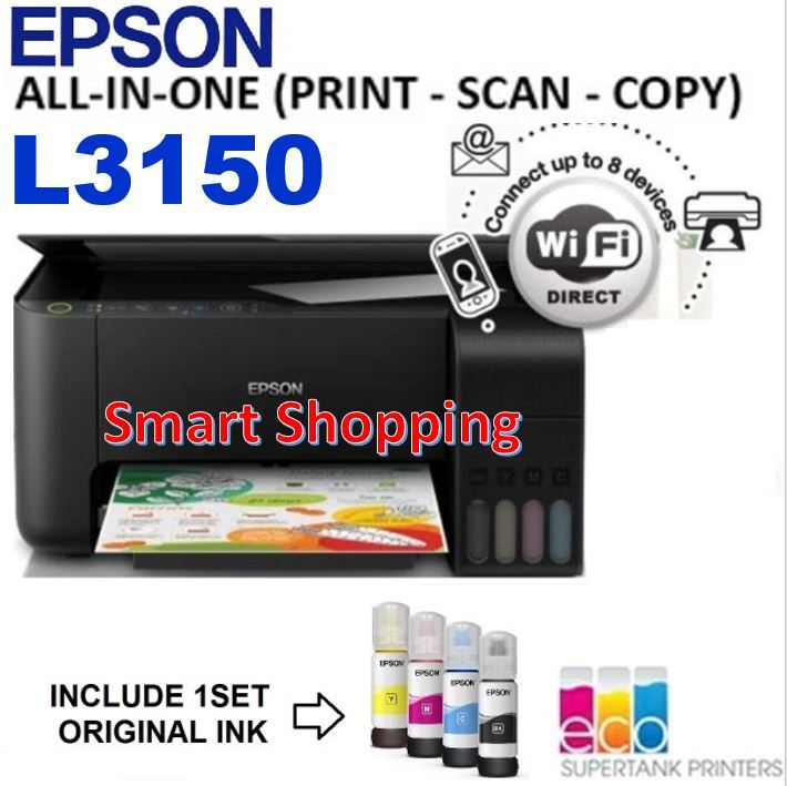 Qoo10 - Epson L3150 Ink Tank Printer L3150 Print Scan Copy ...