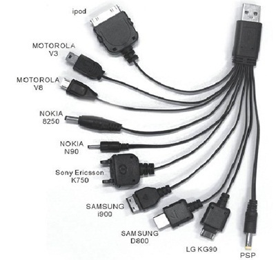 usb cable with multiple ends