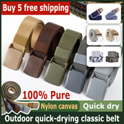 【Buy 5 free shipping】Belt    Mens non-metallic non-magnetic buckle outdoor sports nylon belt