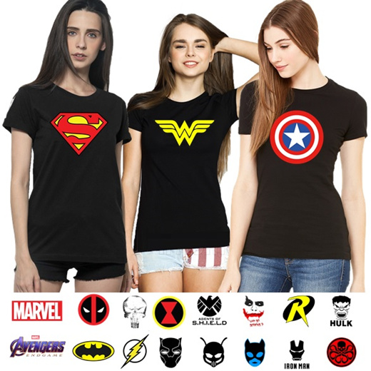 super hero t shirt ladies