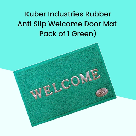 Kuber Industries PVC Anti Skid Welcome Door Mat (Blue) -CTLTC11177