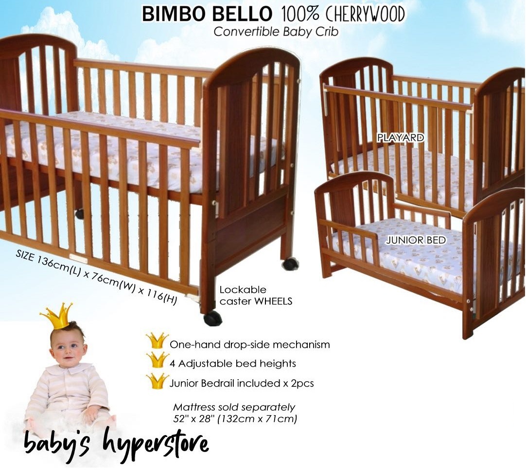 cherry oak crib