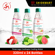 Three Legs Cooltopia (Lime/Guava/Lychee/Peach) 320ml x 24 bottles / Cooling Water 200ml x 48 bottles
