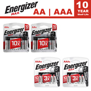 12 Piece Energizer Max AA  / AAA Alkaline Batteries (2 Pack Bundle ) - Local Stocks1